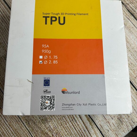 Msunlord TPU Super Tough 3D Printing Filament Sky Blue 2.85mm Hardness 95A - Picture 3 of 5